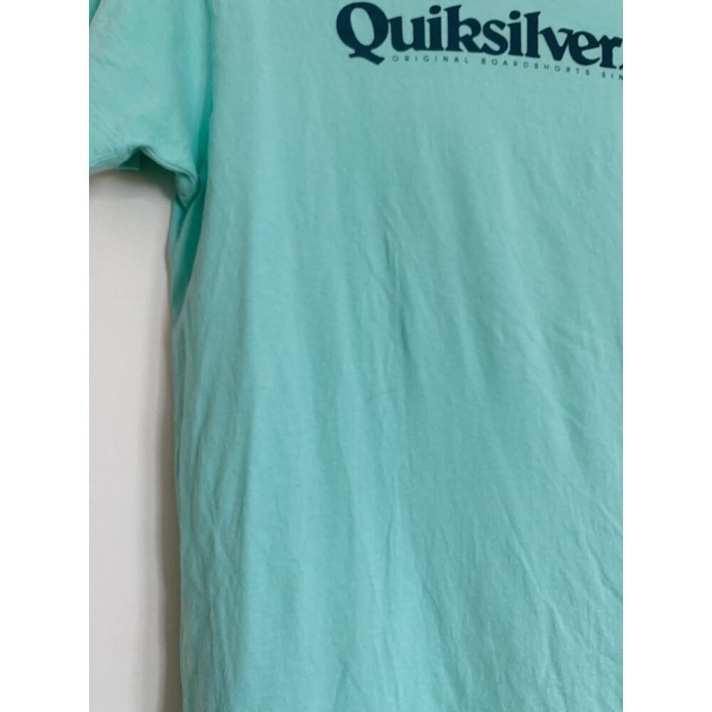 Teal Quiksilver Graphic Short Sleeve T-Shirt M - Picture 3 of 4